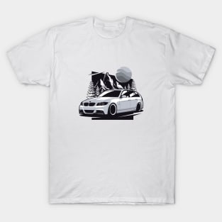 Silver E91 Touring Mountains T-Shirt